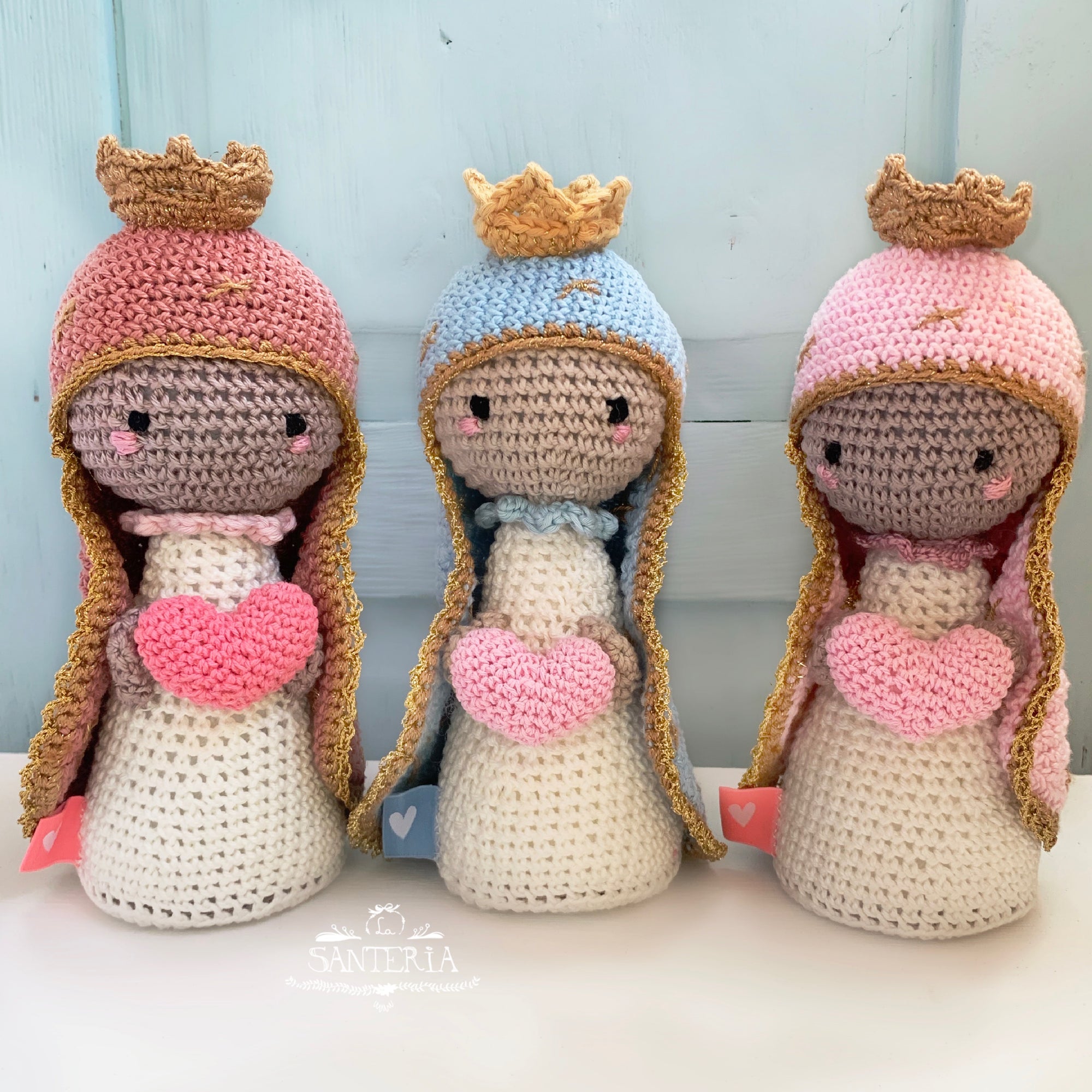 Virgencita Crochet Corazón