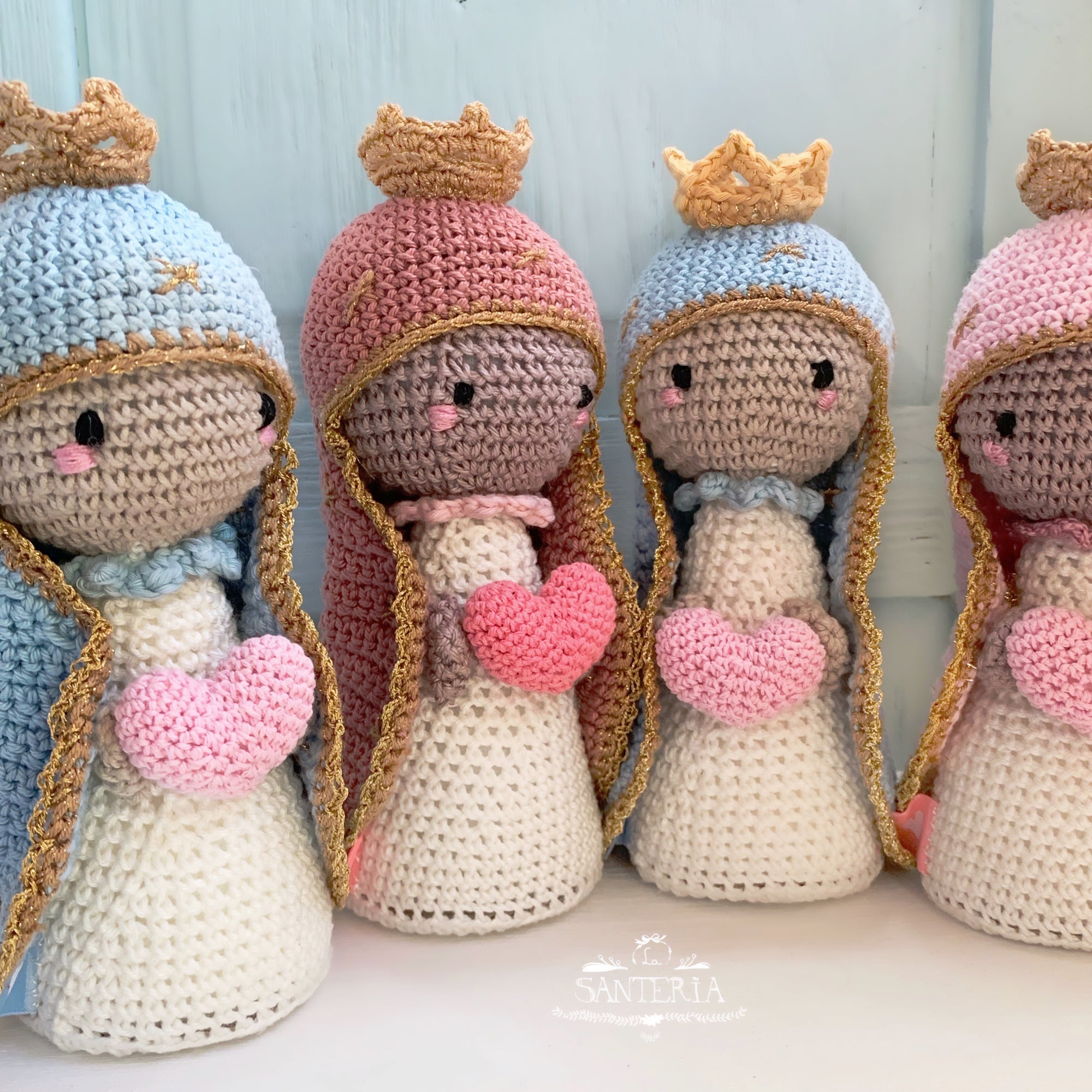 Virgencita Crochet Corazón